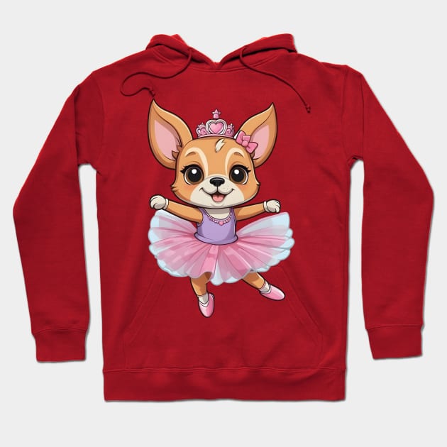 Chihuahua Ballerina Cartoon Hoodie by Leon Star Shop